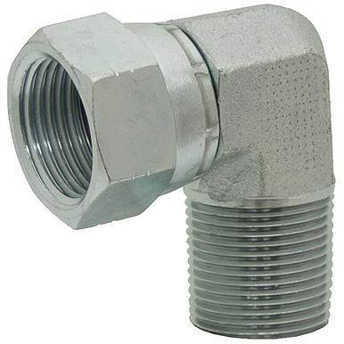 JIC 8 Female Swivel x 1/2" NPT Male 90 Degree Elbow 6501-08-08 Adapter