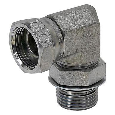 SAE 4 Male x 1/4" NPT Female Swivel 90 Degree Elbow 6901-04-04 Adapter