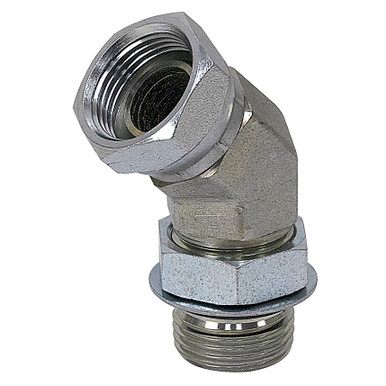 SAE 10 Male x 3/4" NPT Female Swivel 45 Degree Elbow 6902-10-12 Adapter