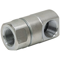 1/4" NPTF x 1/4" NPTF Live Swivel 90 Elbow Super Swivels 9SS4FP25XFP25ZV