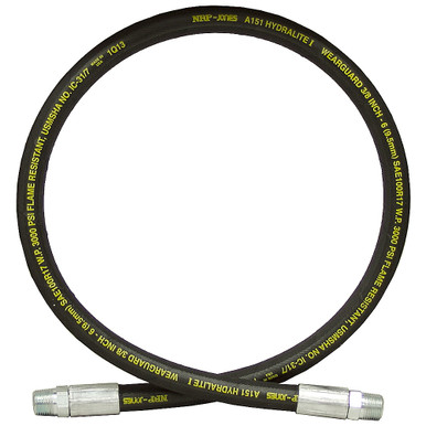 3/8" x 180" 3/8 NPTM x 3/8 NPTM SAE 100R17 Hydraulic Hose Assembly 3000 PSI NRP Jones