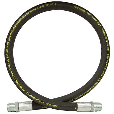1/2" x 84" 1/2 NPTM x 1/2 NPTM SAE 100R17 Hydraulic Hose Assembly 3000 PSI NRP Jones