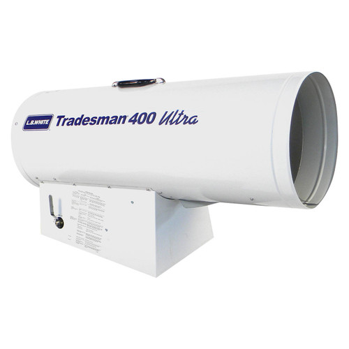 L.B. White Tradesman 400 Ultra Forced Air 400,000 BTU Direct Fired LP Open Flame Heater
