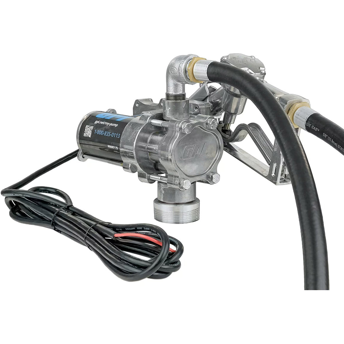 12 VOLT EZ-8 FUEL TRANSFER PUMP WITH HOSE AND MANUAL NOZZLE - 8 GPM