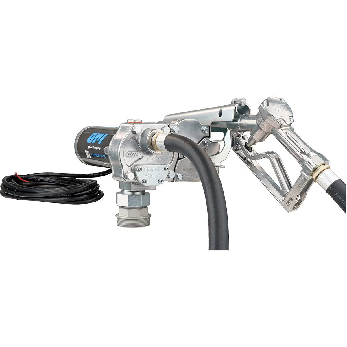12V M-150 FUEL TRANSFER PUMP WITH MANUAL NOZZLE - 15 GPM