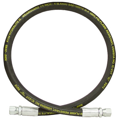 1/4" x 18" JIC 6F Swivel x JIC 6F Swivel SAE 100R16 Hydraulic Hose Assembly 5800 PSI NRP Jones
