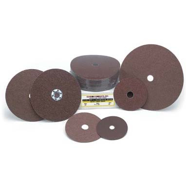 Premium HT Aluminum Oxide Resin Fiber Sanding Discs, 7" x 5/8", Grit A50, Red/Brown, (25/Pkg)