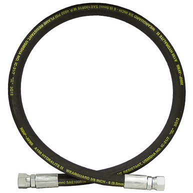 3/8" x 12" JIC 6F Swivel x JIC 6F Swivel SAE 100R16 Hydraulic Hose Assembly 5000 PSI NRP Jones