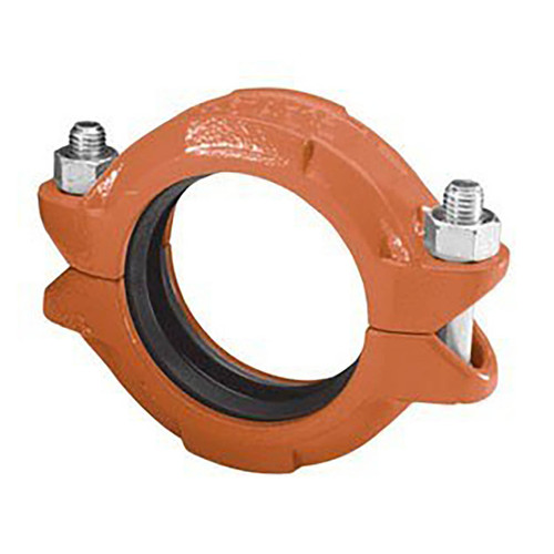 Anvil FIG 7001 Gruvlok Flexible Coupling w/Nitrile C Style Gasket, Ductile Iron Ptd. Orange
