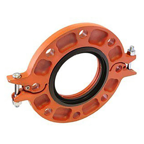 Anvil FIG 7012 Gruvlok Flange w/Nitrile Gasket, Ductile Iron Ptd. Orange