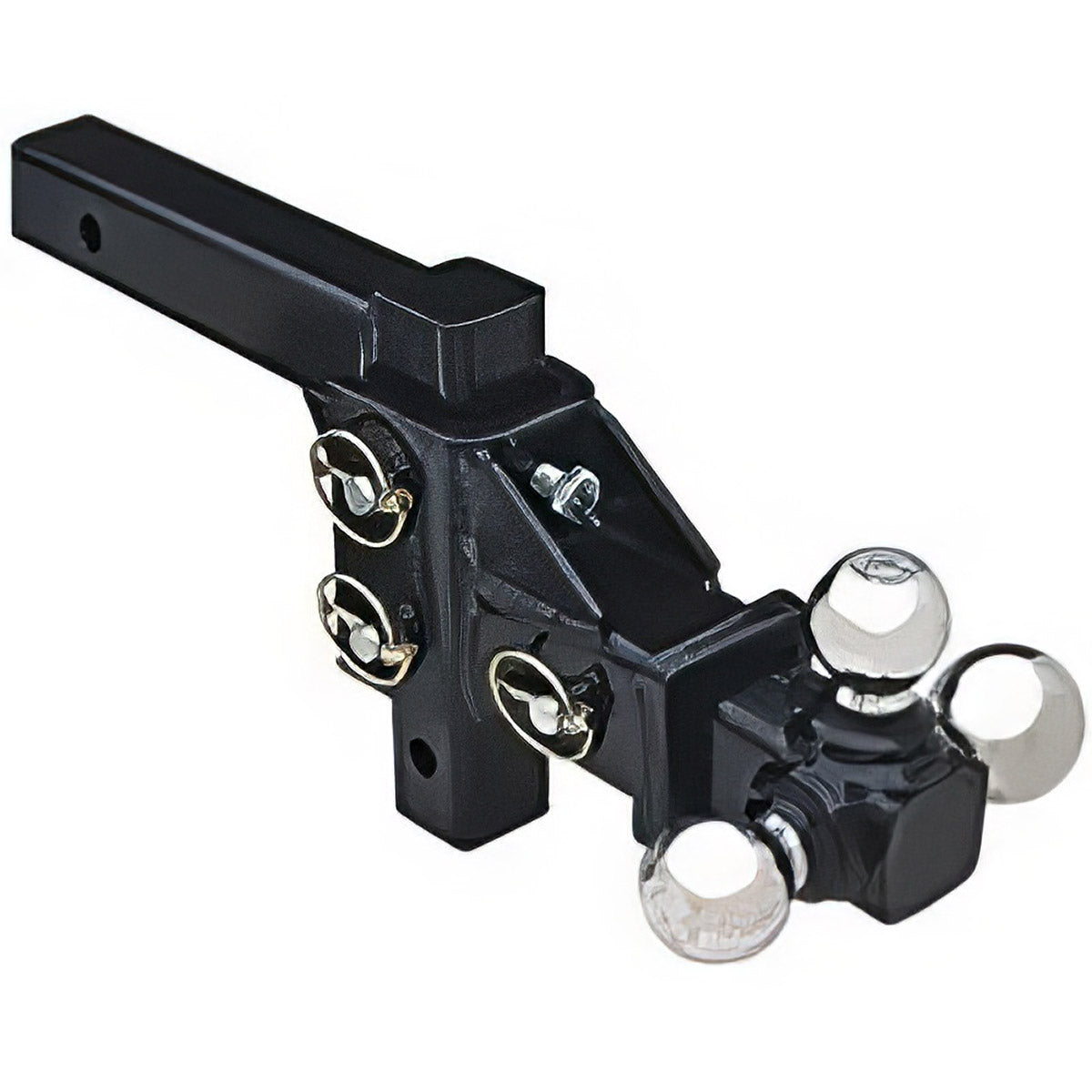ADJUSTABLE HEIGHT TRIPLE HITCH BALL MOUNT - SOLID SHANK 1-7/8"/ 2" /2-5/16" BALL