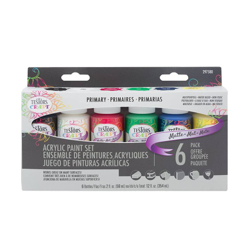 Testors Acrylic Paint Set, 6-Piece