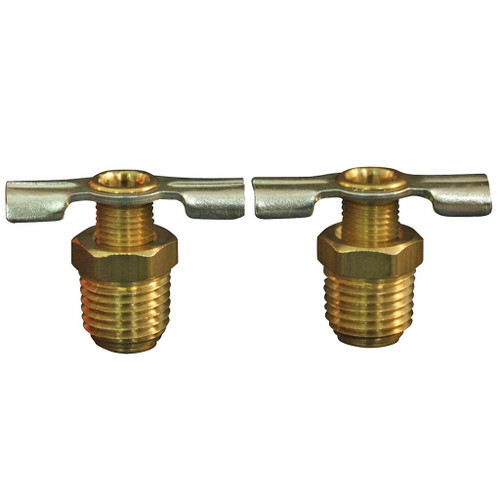Milton Brass Tank Drain Cock, 2-Pack