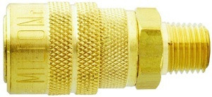 Milton M-style Kwik-Change Air Coupler, 1/4" NPT Male
