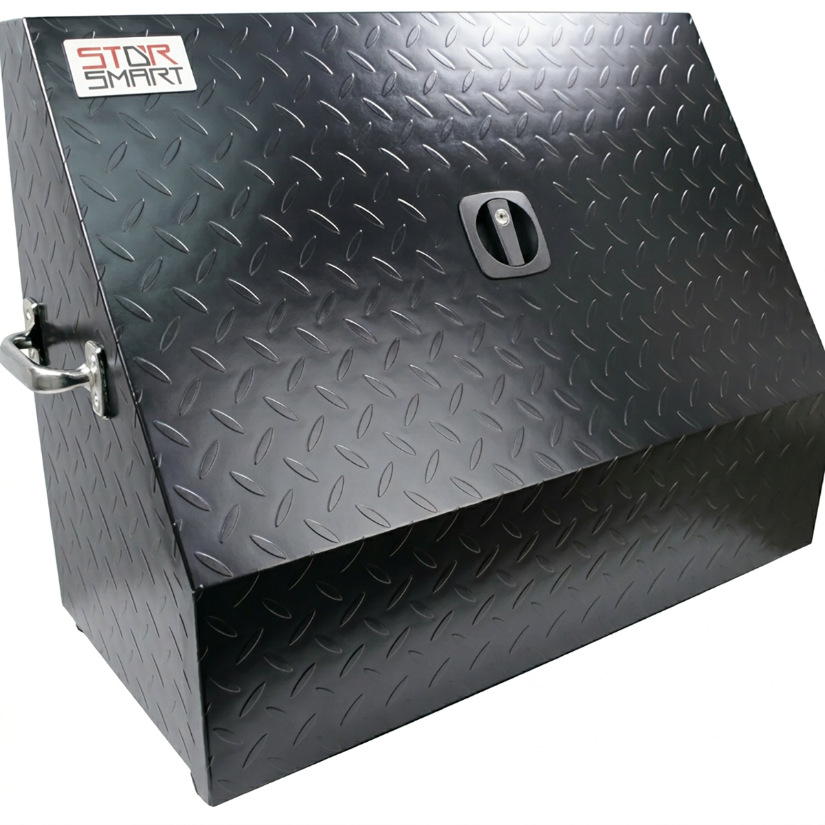 StorSmart 30" Steel Wedge Truck Tool Box, Heavy Treadplate, 11-Gauge, Sliding