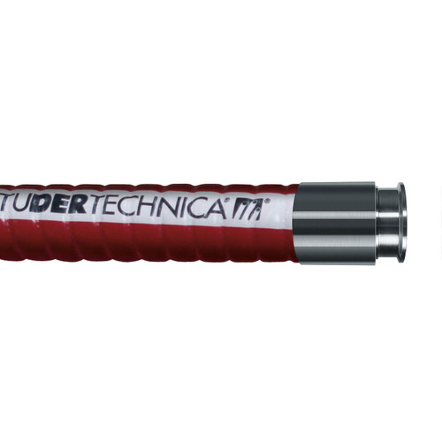 Tudertechnica Glidetech Butyl 1 in. Beverage Hose Assembly w/ 3A Tri-Clamp Ends