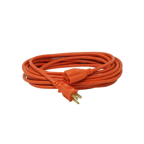 Woods Orange Outdoor Round Vinyl Extension Cord Single End, 16/3, 25'