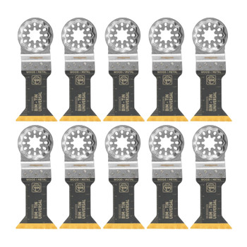 10 Pack of FEIN TITAN Coated Multi-Material Saw Blade for multi-tools featuring Starlock - 99100000108