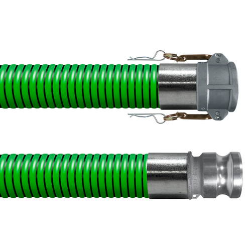 Kuriyama Tiger Green 1 1/2 in. EPDM Suction Hose Assembly w/ Female Coupler x Male Adapter Ends