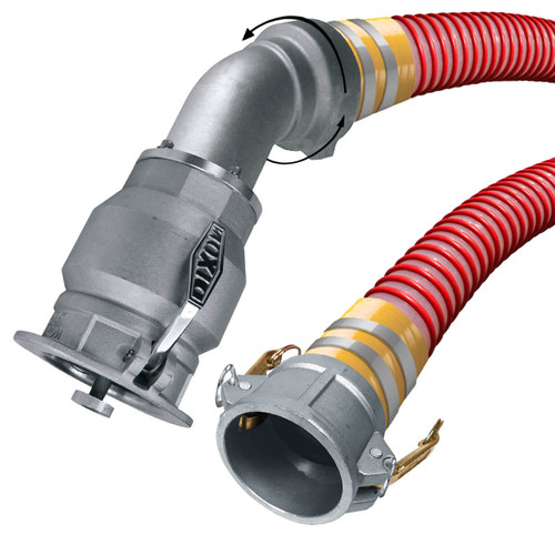 Kuriyama Tigervapor 4 in. Heavy Duty Vapor Recovery Hose Assemblies w/ Part C Female Coupler x 45° Swivel Dixon VR4040CS-ALS45 Ends