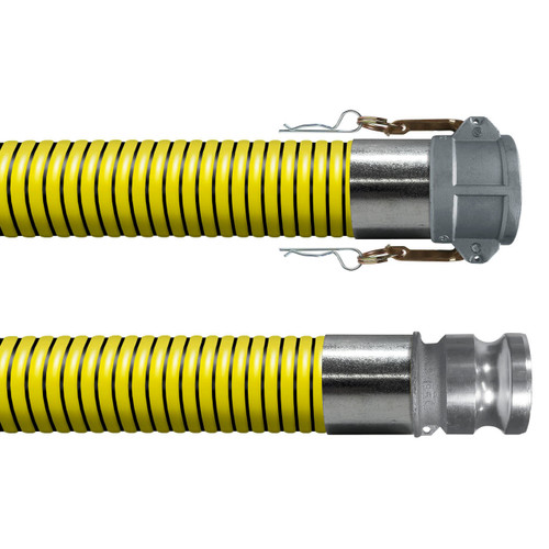 Kuriyama Tiger Yellow 1 1/2 in. EPDM Suction Hose Assembly w/ Female Coupler x Male Adapter Ends