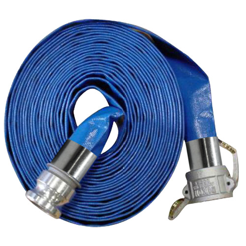 Ponaflex Ponaflat 10 Series 1 1/2 in. Premium Discharge and Drip Irrigation Layflat Hose Assembly w/ Female Coupler x Male Adapter Ends