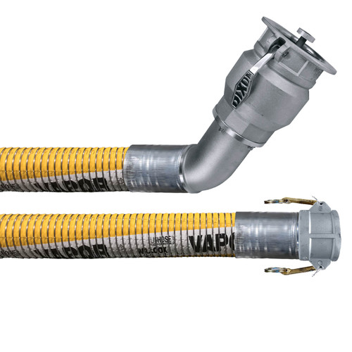Willcox Composite 4 in. Vapor Recovery Hose Assemblies w/ Part C Female Coupler x 45° Rigid Dixon VR4040CS-AL45 Ends