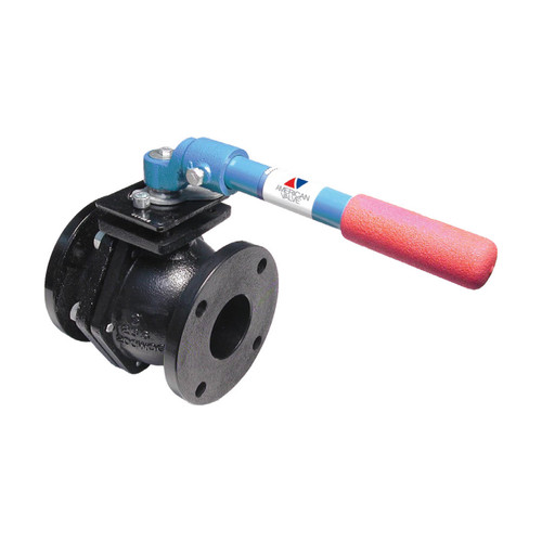American Valve 4000 Series 4 in. Flanged Cast Iron Full Port Ball Valve w/ Lever Handle