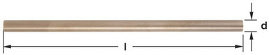 Sliding Bar 13/16 Dia 25" OAL - Non-Sparking, Non-Magnetic W-256L