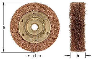Wheel Brush Crimped Wire 6"Dia - Non-Sparking, Non-Magnetic WB-44