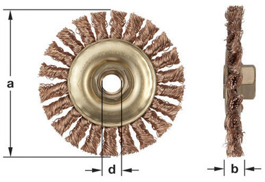 Wheel Brush Knot Wire 6" Dia - Non-Sparking, Non-Magnetic WB-60KT