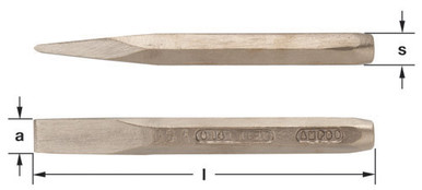 Chisel, Hand 1", 18" OAL - Non-Sparking, Non-Magnetic C-23