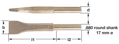 Chisel, Pneumatic Scaling 1-3/4 - Non-Sparking, Non-Magnetic CP-21-ST