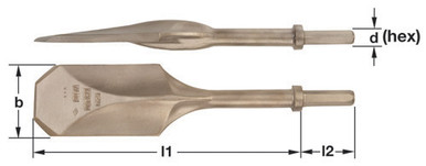 Clay Digger Pneumatic 4-1/2" - Non-Sparking, Non-Magnetic C-40