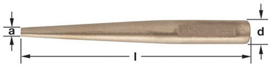 Pin Straight 1/4 Tip 6" OAL - Non-Sparking, Non-Magnetic D-20
