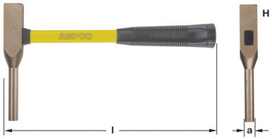 Hammer, Backing Out 5/8" Dia - Non-Sparking, Non-Magnetic H-38FG