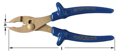 Insulated Pliers, Diag Cutting - Non-Sparking, Non-Magnetic IP-36