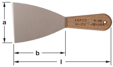 Knife, Putty 1-1/4" Stiff Blade - Non-Sparking, Non-Magnetic K-21