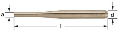 Punch, Pin 3/16" Tip 5" OAL - Non-Sparking, Non-Magnetic P-50B