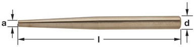 Punch 5/32" Tip 4-3/4" OAL - Non-Sparking, Non-Magnetic P-8504