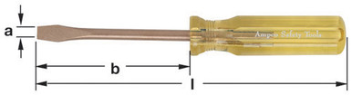 Screwdriver Std 3/8 x 8" - Non-Sparking, Non-Magnetic S-50