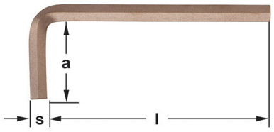 Wrench, Hex Key 27mm - Non-Sparking, Non-Magnetic WH-27MM