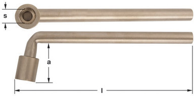 Wrench, Socket, L-Type 3/8" - Non-Sparking, Non-Magnetic SL-3/8