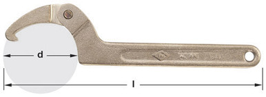 Wrench, Spanner Adj 1-1/4 - 3" - Non-Sparking, Non-Magnetic WP-5-ST