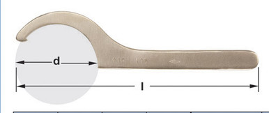 Wrench, Spanner Fixed 110-115mm - Non-Sparking, Non-Magnetic WFS-110-115
