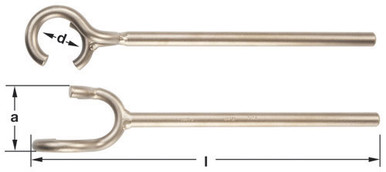 Wrench, Valve Wheel 14-1/2" OAL - Non-Sparking, Non-Magnetic WV-10