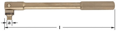 Wrench, Hinged Handle 3/4" Drive - Non-Sparking, Non-Magnetic W-257