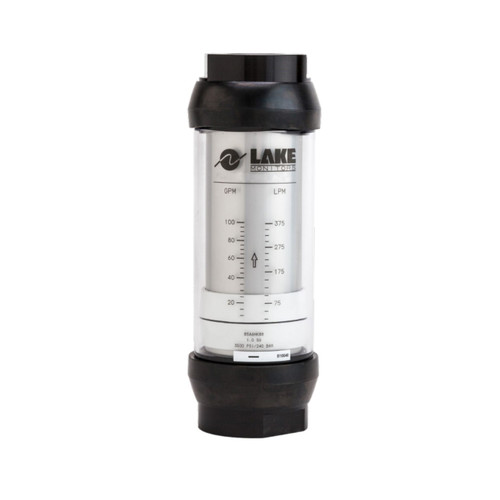 AW-Lake B4A6HH30 3/4 in. - 1 in. Port 12 SAE Basic Inline Liquid Variable Area Flow Meter - Aluminum, 4 to 30 GPM