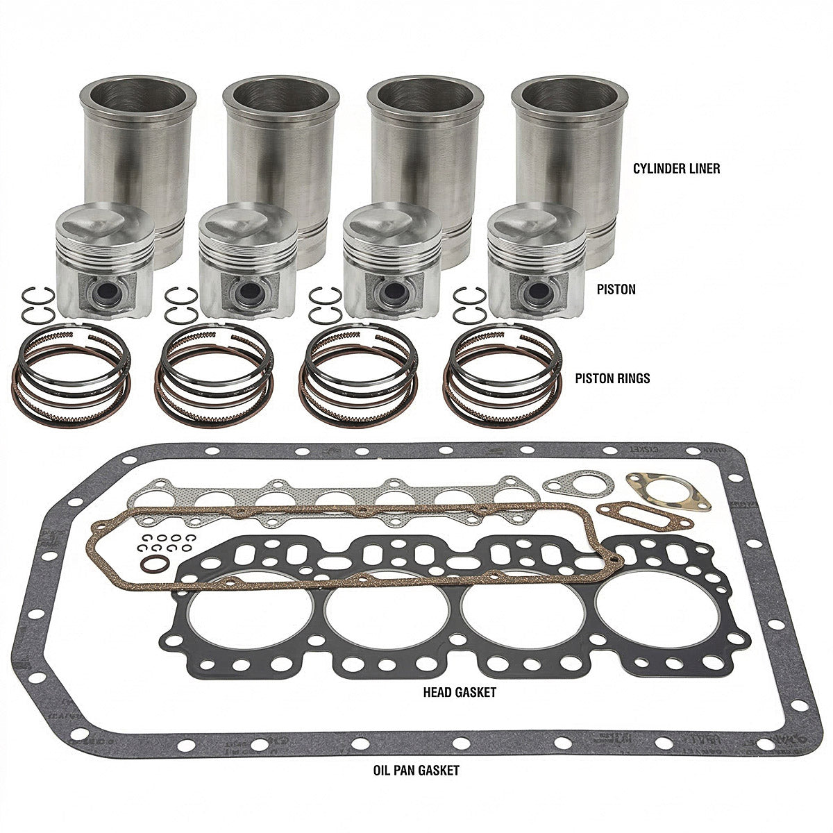 TISCO Basic In-Frame Engine Kit - 3-7/16" Overbore, Allis Chalmers, 125