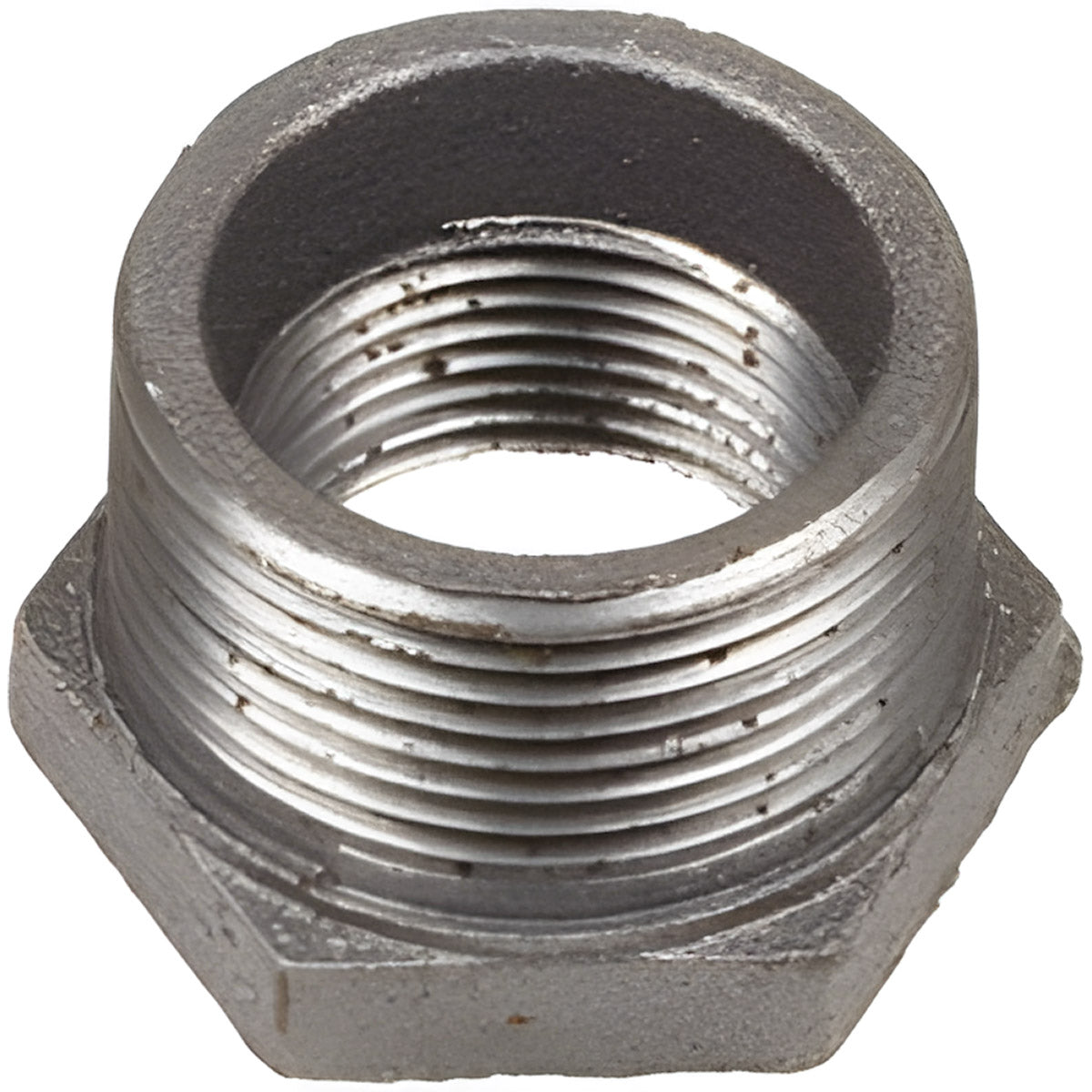 3/4 INCH X 1/2 INCH MNPT X FNPTBLACK IRON HEX BUSHING